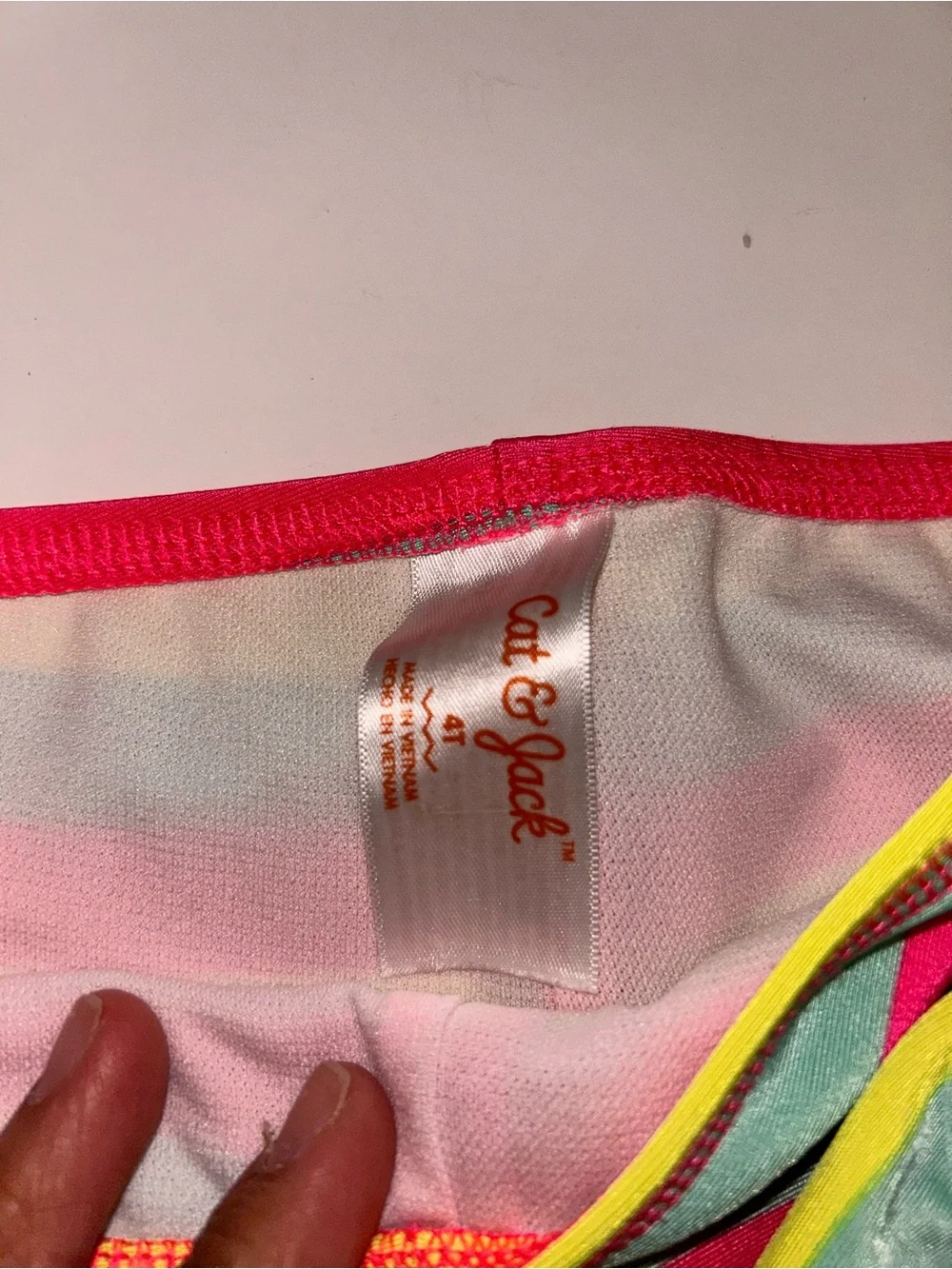 Cat & Jack Girls Mermaid Swim Set with Rainbow and Purple Accents